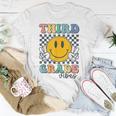 Third Grade Vibes Retro Smile Back To School 3Rd Grade Team Women T-shirt Funny Gifts