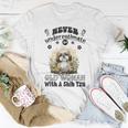 Never Underestimate An Old Woman With A Shih Tzu Flowers Women T-shirt Unique Gifts