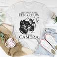 Never Underestimate A Woman With A Camera Dutch Photographer Women T-shirt Unique Gifts