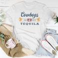 Vintage Cowboys And Tequila Western Tequila Drinking Drinking s Women T-shirt Unique Gifts