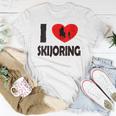 Winter Sport With Horse I Love Skijoring Women T-shirt Unique Gifts