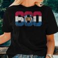 660 Area Code Flag Of Missourii State Sedalia Kirksville Women T-shirt Gifts for Her