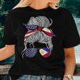 American Filipina Patriot Flag Women Girl Philippines Grown Women T-shirt Short Sleeve Graphic Gifts for Her