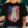 American Flag Polish Lowland Sheepdog 4Th Of July Usa Women T-shirt Gifts for Her