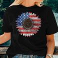 American Flag Sunflower Graphic 4Th Of July Independence Day Women T-shirt Gifts for Her