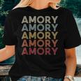 Amory Mississippi Amory Ms Retro Vintage Text Women T-shirt Gifts for Her