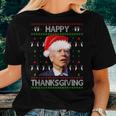 Anti Biden Happy Thanksgiving Day Ugly Christmas Sweater Women T-shirt Gifts for Her