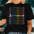Arverne Lgbt Rainbow Pride Vintage Inspired Women T-shirt Gifts for Her