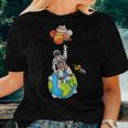 Astronaut Planets Outer Space Man Solar System Women T-shirt Gifts for Her