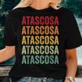 Atascosa County Texas Rainbow Text Women T-shirt Gifts for Her