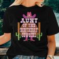 Aunt Of The Birthday Cowgirl Kids Rodeo Party Bday Women T-shirt Gifts for Her