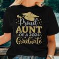 Aunt Senior 2024 Proud Aunt Of A Class Of 2024 Graduate Women T-shirt Gifts for Her