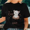 Auntie Can Bearly Wait Baby Shower Bear Pregnancy Women T-shirt Gifts for Her