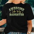 Awesome Like My Daughter Funny Fathers Mothers Women Crewneck Short T-shirt Gifts for Her