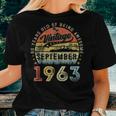 Awesome Since September 1963 Vintage 60Th Birthday Women T-shirt Gifts for Her