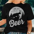 Bear Deer Beer Day Drinking Adult Humor Women T-shirt Gifts for Her