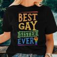 Best Gay Sister Ever Cute Gay Pride Sibling Women T-shirt Gifts for Her