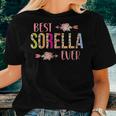 Best Sorella Ever Italian Sister Leopard Floral Women T-shirt Gifts for Her