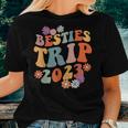 Besties Trip 2023 Retro Hippie Groovy Squad Party Vacation Women T-shirt Gifts for Her
