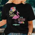 Big Sister Of The Birthday Girl Flamingo Matching Family Women T-shirt Gifts for Her