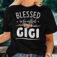 Blessed Gigi Floral Grandma Women T-shirt Gifts for Her
