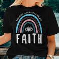 Boho Rainbow Faith Transgender Faith Women T-shirt Crewneck Gifts for Her