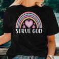 Boho Rainbow For Women Serve God Christianity Faith Faith Women T-shirt Gifts for Her