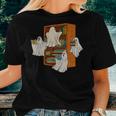 Boo Books Ghost Librarian Halloween Teacher Reading Lover Women T-shirt Gifts for Her
