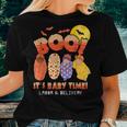 Boo It's Baby Time Labor & Delivery Nurse Halloween Women T-shirt Gifts for Her