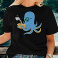Book Reading Octopus For Bookworms Drinking Coffee Men Women Reading s Women T-shirt Crewneck Gifts for Her