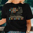 I Like My Books Spicy And My Coffee Icy Skeleton Hand Book For Coffee Lovers Women T-shirt Gifts for Her