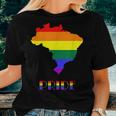 Brazil Pride Lgbt Gay Pride Month Lesbian Unisex Women Women T-shirt Gifts for Her