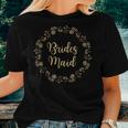 Bridesmaid Rustic Floral Wreath WeddingWomen T-shirt Gifts for Her