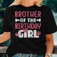 Brother Of The Birthday Girl Dog Paw Birthday Party Women T-shirt Gifts for Her