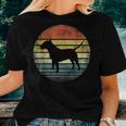 Bull Terrier Lover Owner Retro Sunset Dog Mom Dad Women T-shirt Gifts for Her