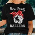 Busy Raising Ballers Soccer Volleyball Mom Women T-shirt Gifts for Her