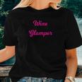 Camping Girl Wine Happy Glamper Women T-shirt Gifts for Her