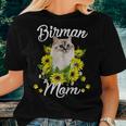 Cat Mom Sunflower Birman Mom Women T-shirt Gifts for Her