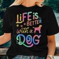 Cavador Life Is Better With My Dog Mom Dad Women T-shirt Gifts for Her