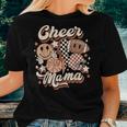 Cheer Mama Lightning Football Retro Cheerleader Mother Mom Women T-shirt Gifts for Her