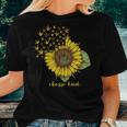 Choose Kind Sunflower Deaf Asl American Sign Language Women T-shirt Gifts for Her