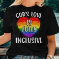 Christian Gods Love Is Fully Lgbt Flag Gay Pride Month Women T-shirt Gifts for Her