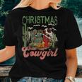 Christmas Cowgirl Western Christmas Cowboy Christmas Boots Women T-shirt Gifts for Her