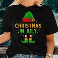 Christmas In July Santa Elf Funny Xmas Men Women Kids Women T-shirt Gifts for Her