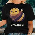 Chubbee Chubby Honey Bee Kawaii Women T-shirt Crewneck Short Sleeve Graphic Gifts for Her