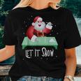 Cocaine Snorting Santa Christmas Sweater Women T-shirt Gifts for Her