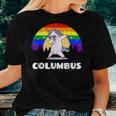 Columbus Georgia - Lgbtq Gay Pride Rainbow Women T-shirt Crewneck Gifts for Her