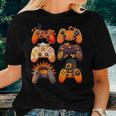 Controllers Fall Gaming Video Game Turkey Thanksgiving Boys Women T-shirt Gifts for Her