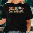 Counseling Office School Guidance Groovy Back To School Women T-shirt Gifts for Her