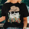 Cowboy Christmas Santa Claus Western Vintage Cowgirl Retro Women T-shirt Gifts for Her Cowboy Christmas Santa Claus Western Vintage Cowgirl Retro Women T-shirt Gifts for Her